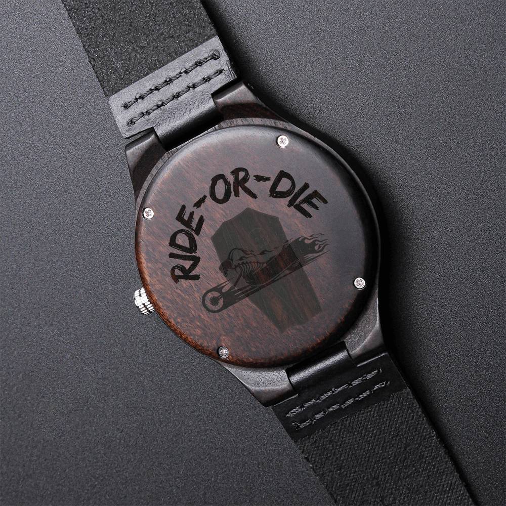Wooden Watch - Ride Safe Daddy Engraved Watch Drive Safe Engraved Watch Men Unique Men's Watches Husband Gift Watch M Engraved Wooden Watch