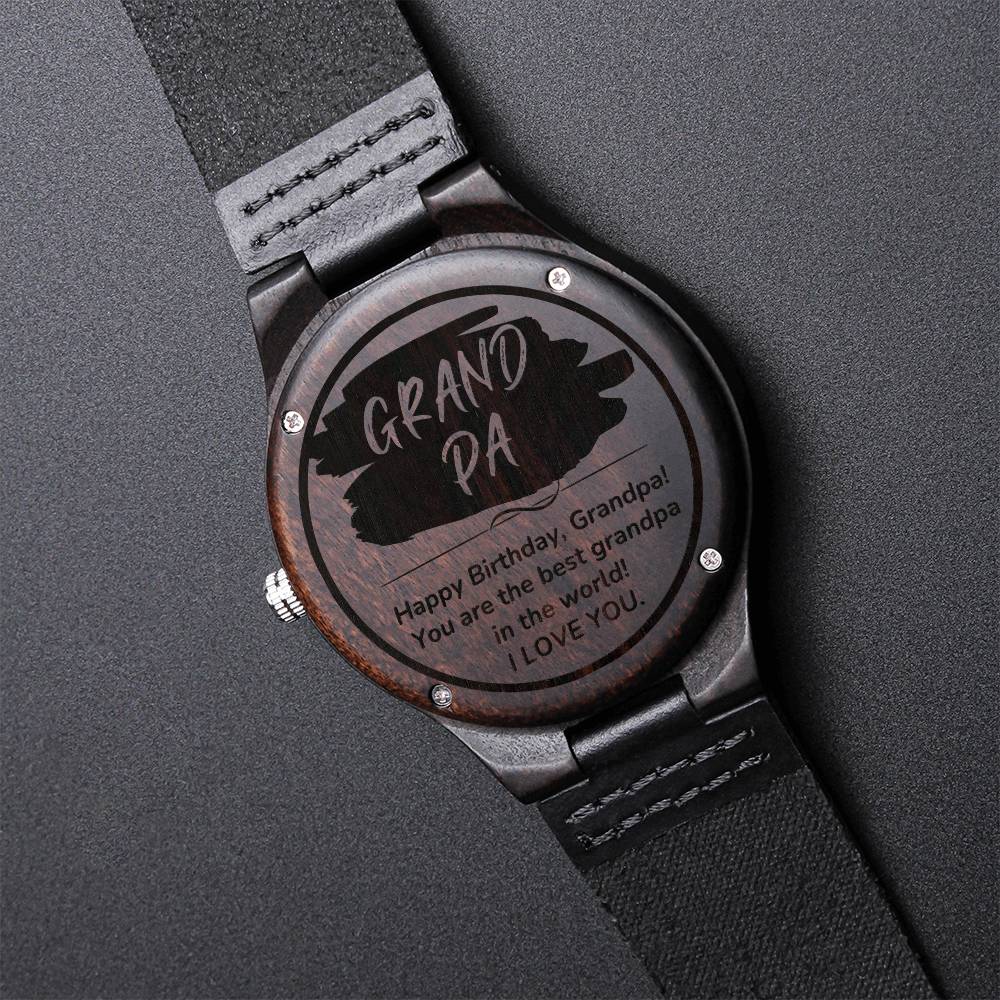 A Stunning Birthday Gift For Grandpa - The Amazing Engraved Wooden Watch