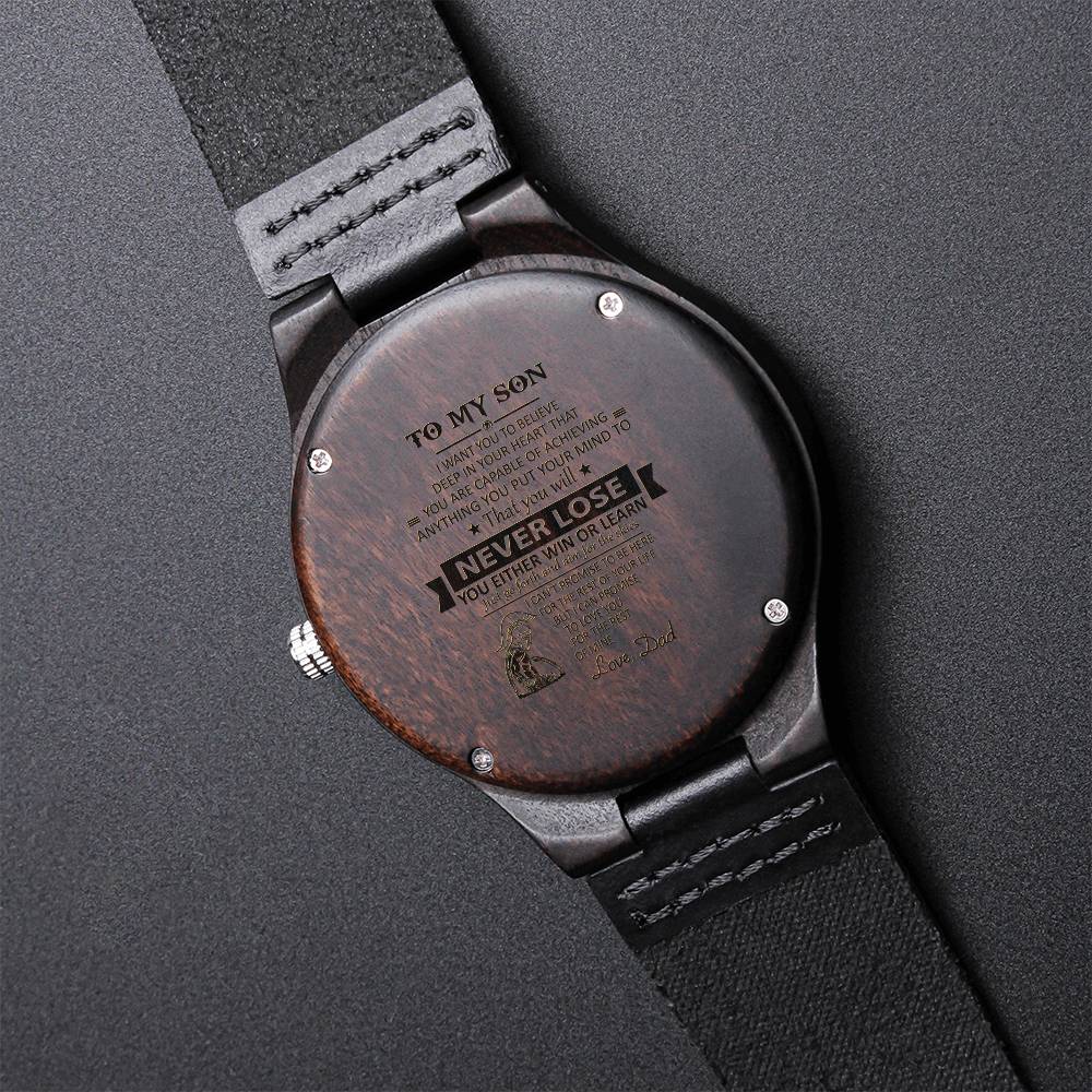 You'll Never Lose Customized Gift For Son1 Engraved Wooden Watch