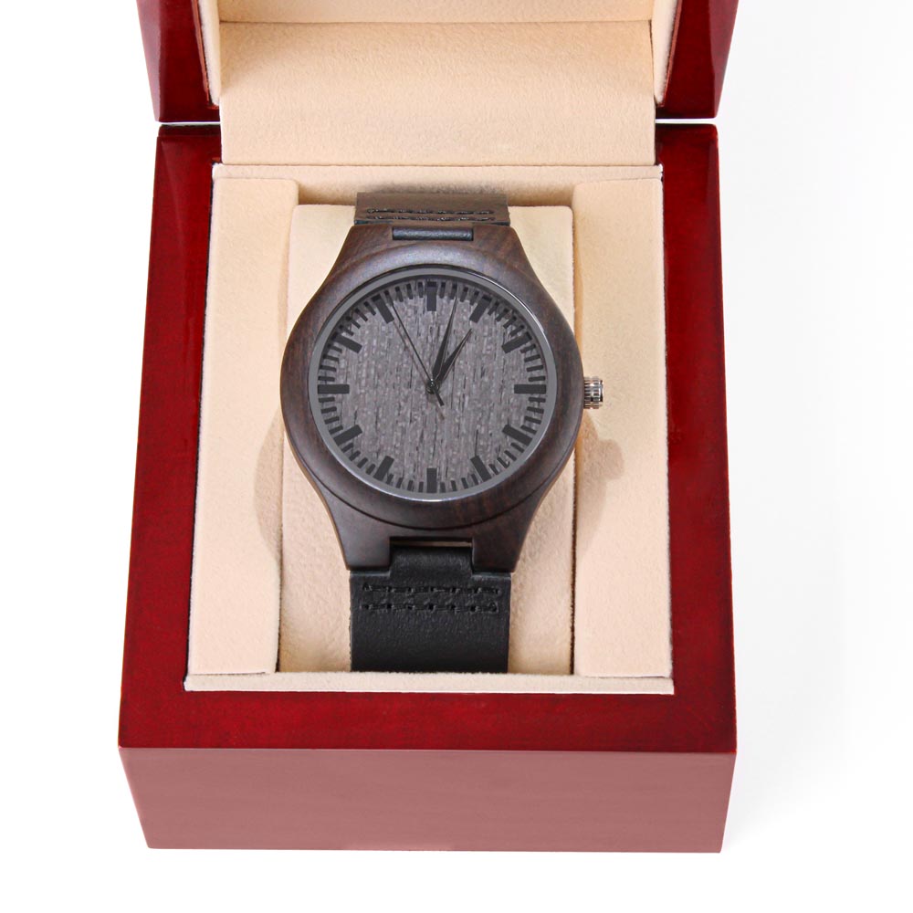To My Son Wooden Watch Engraved Watch Gift For Son From Mom Son's Birthday Graduation Christmas Gift Sentimental Gift Engraved Wooden Watch