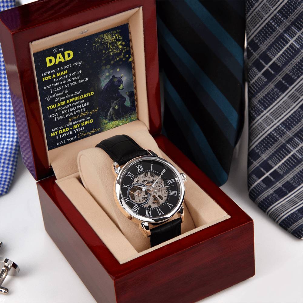 Men's Openwork Watch To My Dad. Love Your Daughter