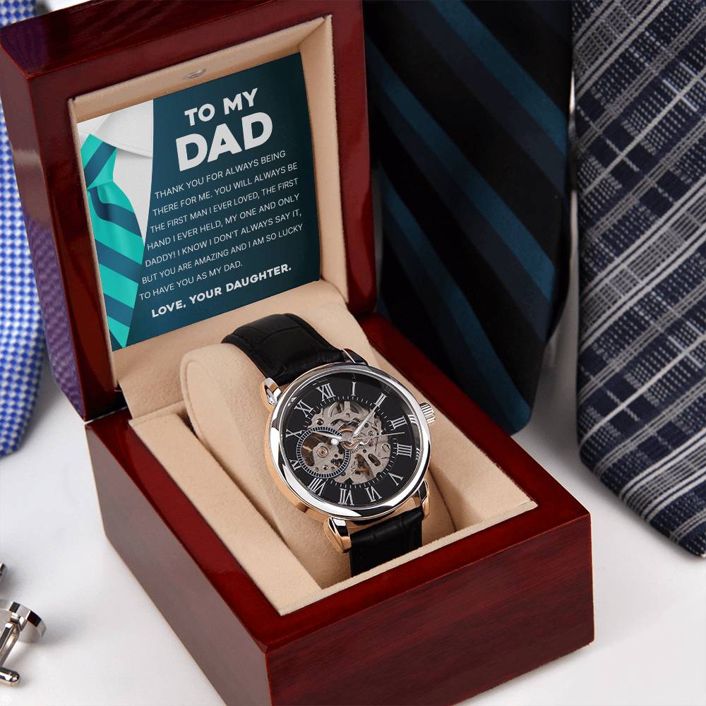 To My Dad - You Are Amazing Men's Openwork Watches