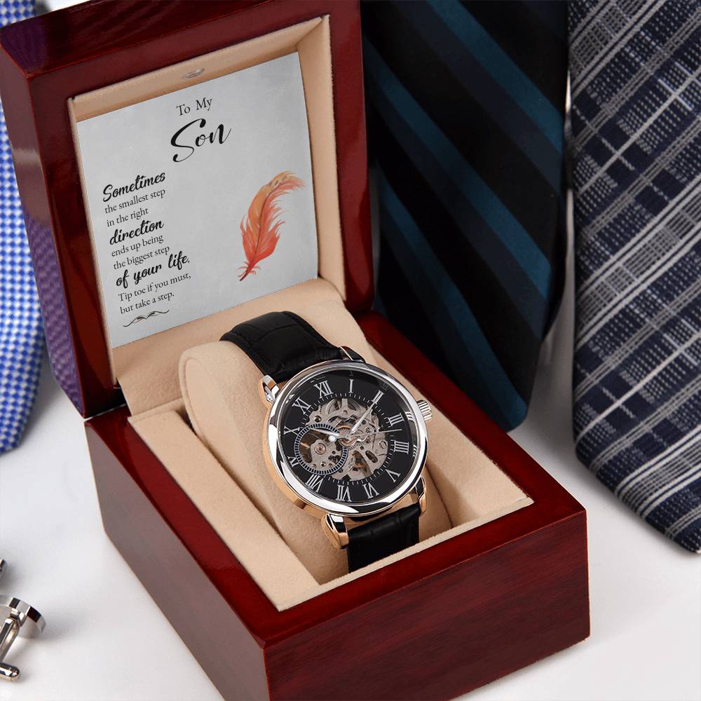 To My Son Openwork Watch