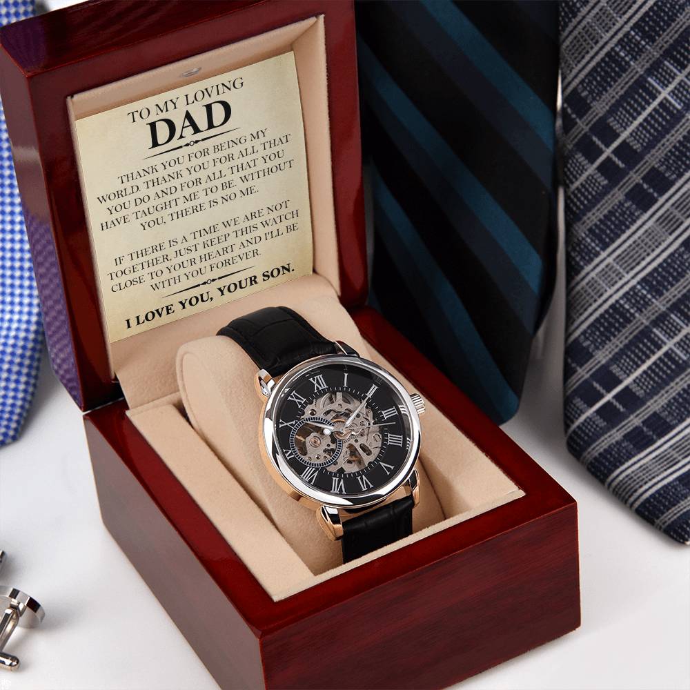 To My Loving Dad Gift Openwork Watch For Dad Dad Gift From Son Fathers Day Birthday Christmas Gift
