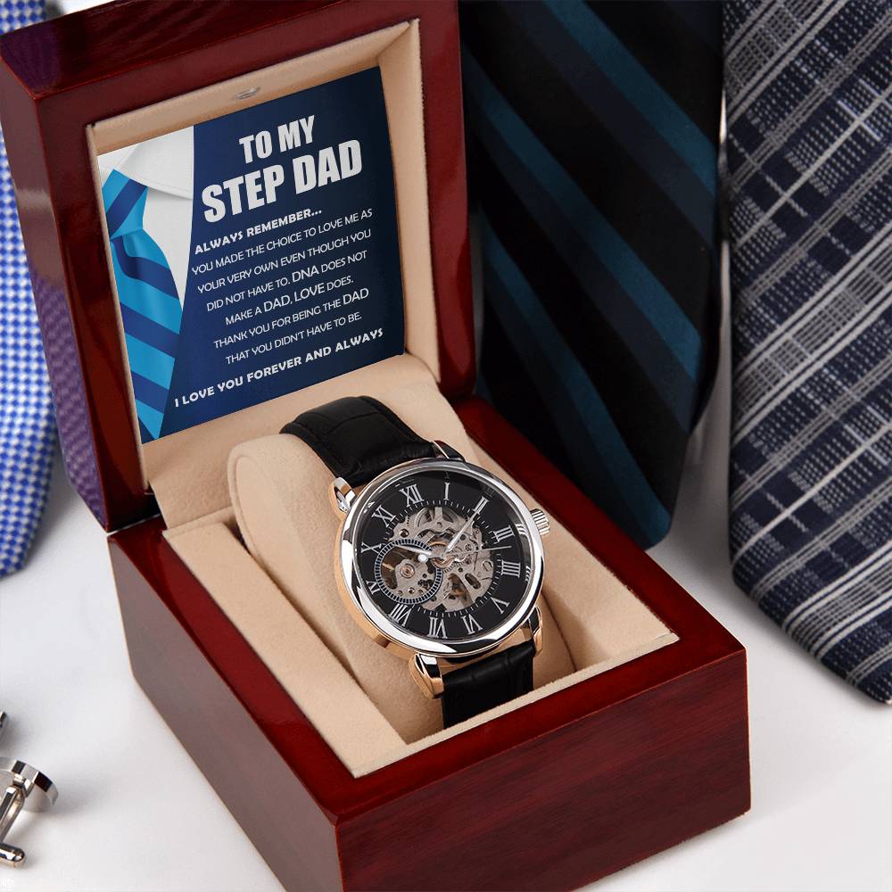 Step Dad Gift - Openwork Watches - Always Remember