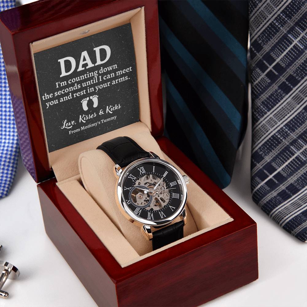 First Time Dad Gift New Dad Gift Father's Day Gift From Baby Bump Openwork Watch Gift Daddy To Be Fathers Day Gift Soon To Be Daddy 1