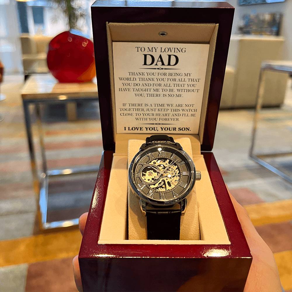 To My Loving Dad Gift Openwork Watch For Dad Dad Gift From Son Fathers Day Birthday Christmas Gift