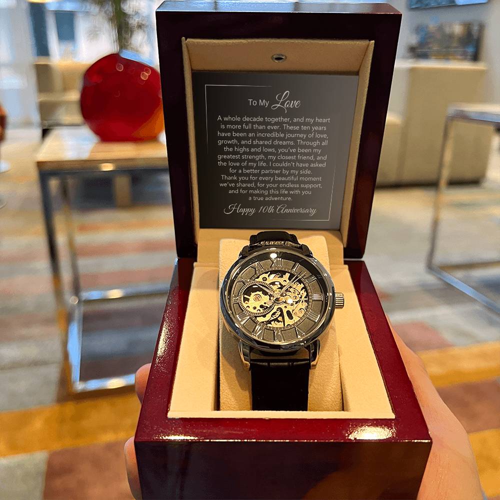 10Th Anniversary Gifts For Men 10 Year Anniversary Gift Ideas For Him, Openwork Watches