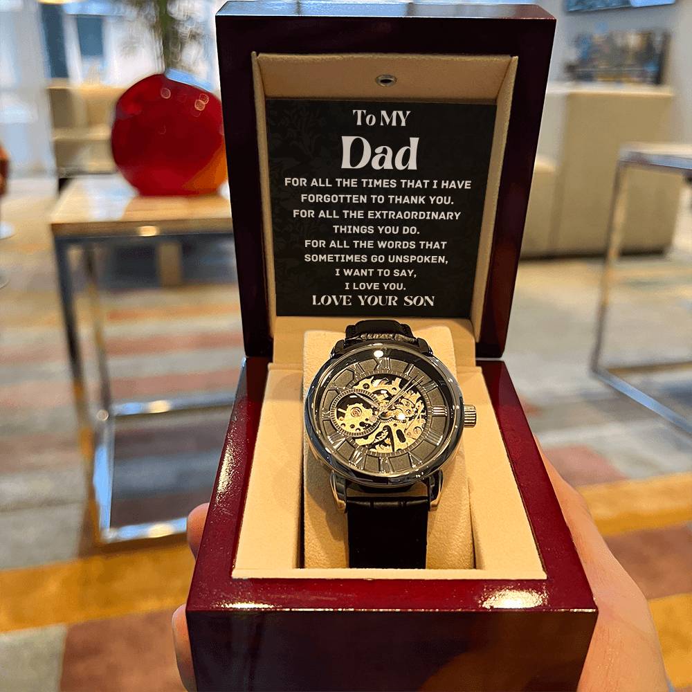 Men's Openwork Watch Gift For Dad