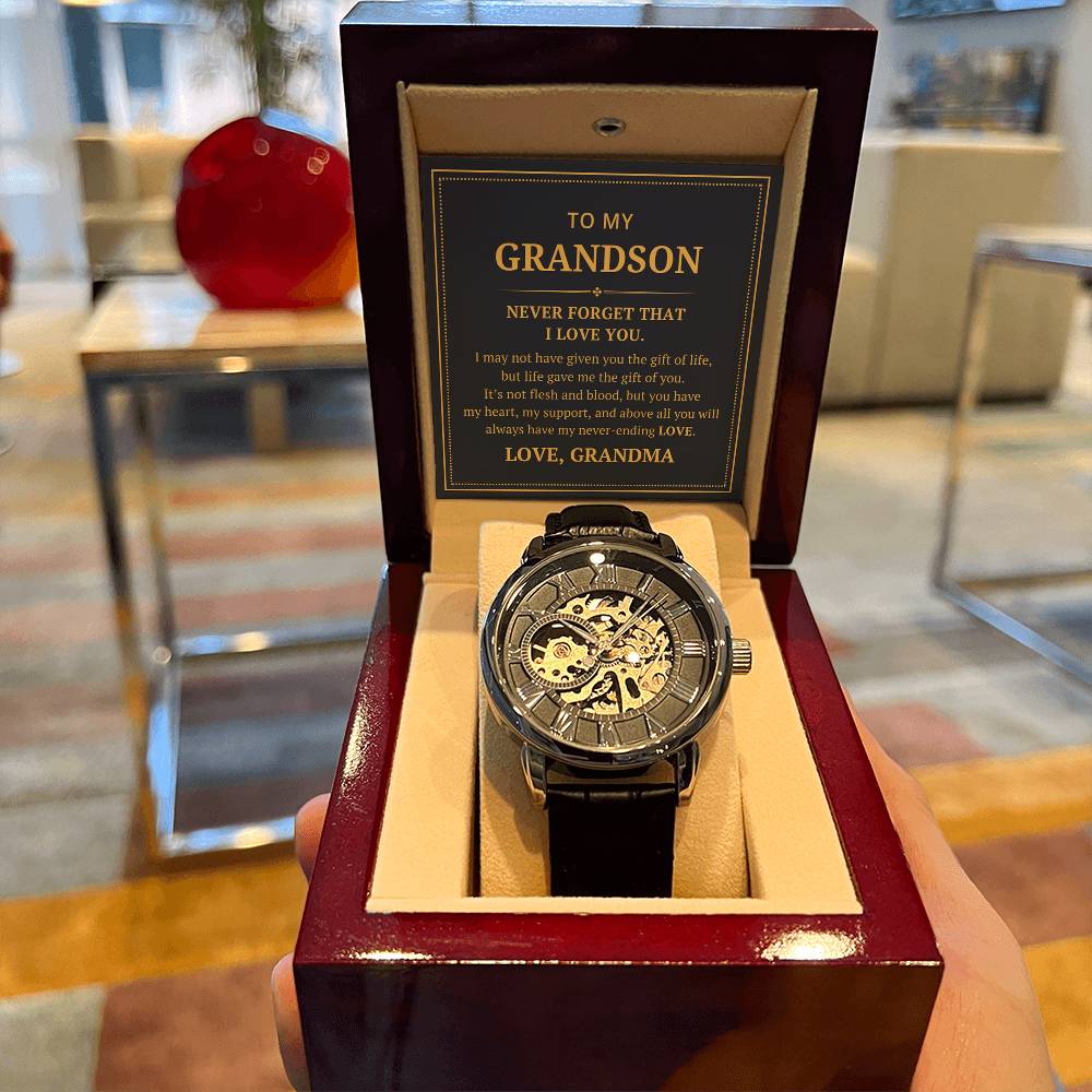 To My Grandson From Grandma - I May Not Have Given You The Gift Of Life - Openwork Watches