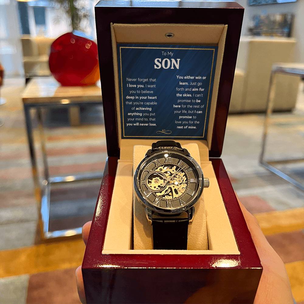To My Son Skies Openwork Watches