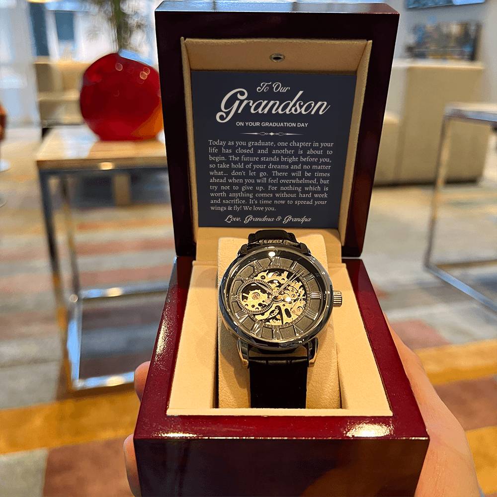 To Our Grandson Gift For Grandson Graduation Gift For Grandson From Grandparents Luxury Openwork Watch For Grandson