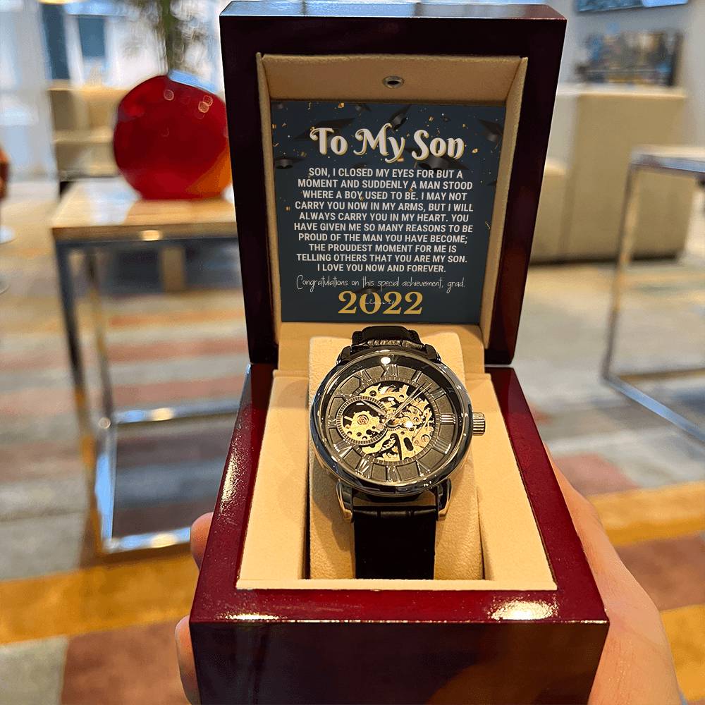 Son Graduation Gift From Mom Watch For Son Mom To Son Watch Gift For Him College Graduation High School Senior Phd Class Of 2022 Openwork Watch