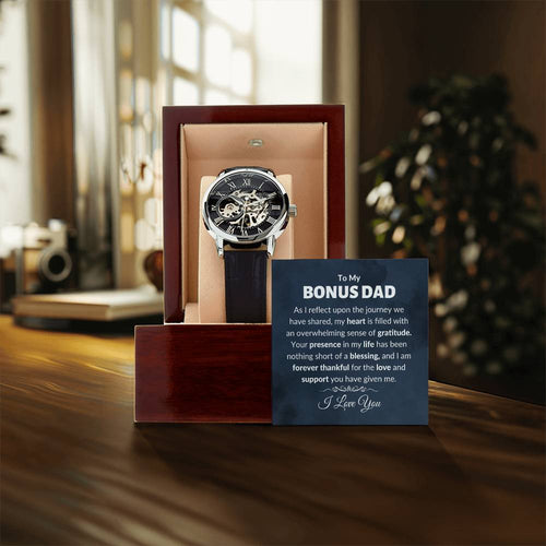 To My Bonus Dad Dad Gift, Openwork Watches, Stepped Up Dad, Step Father, Fathers Day, Birthday