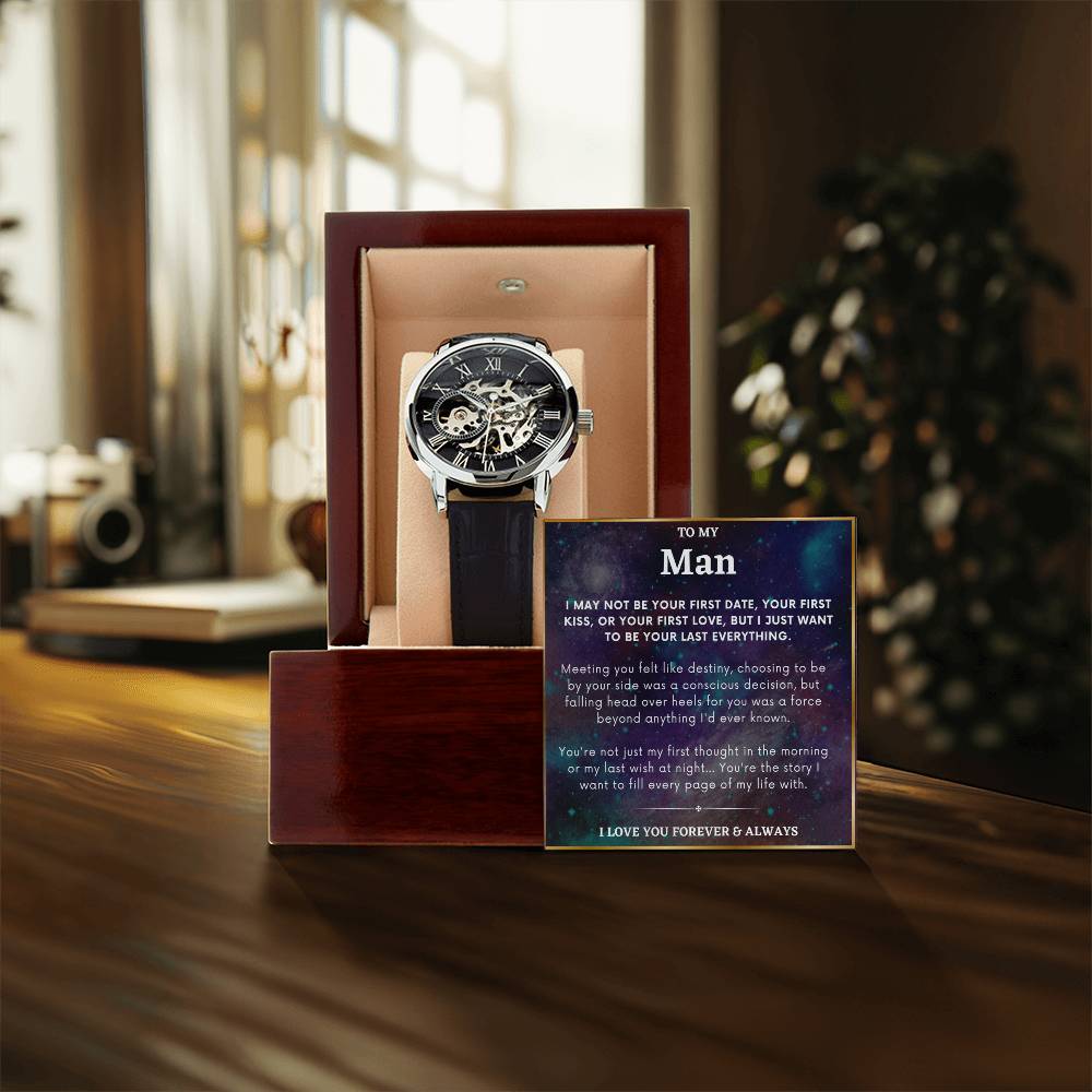 To My Man Openwork Watches, Boyfriend Bracelet, Soulmate Gift, Valentine's Gift For Him