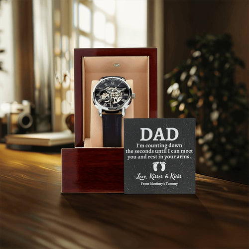 First Time Dad Gift New Dad Gift Father's Day Gift From Baby Bump Openwork Watch Gift Daddy To Be Fathers Day Gift Soon To Be Daddy 1