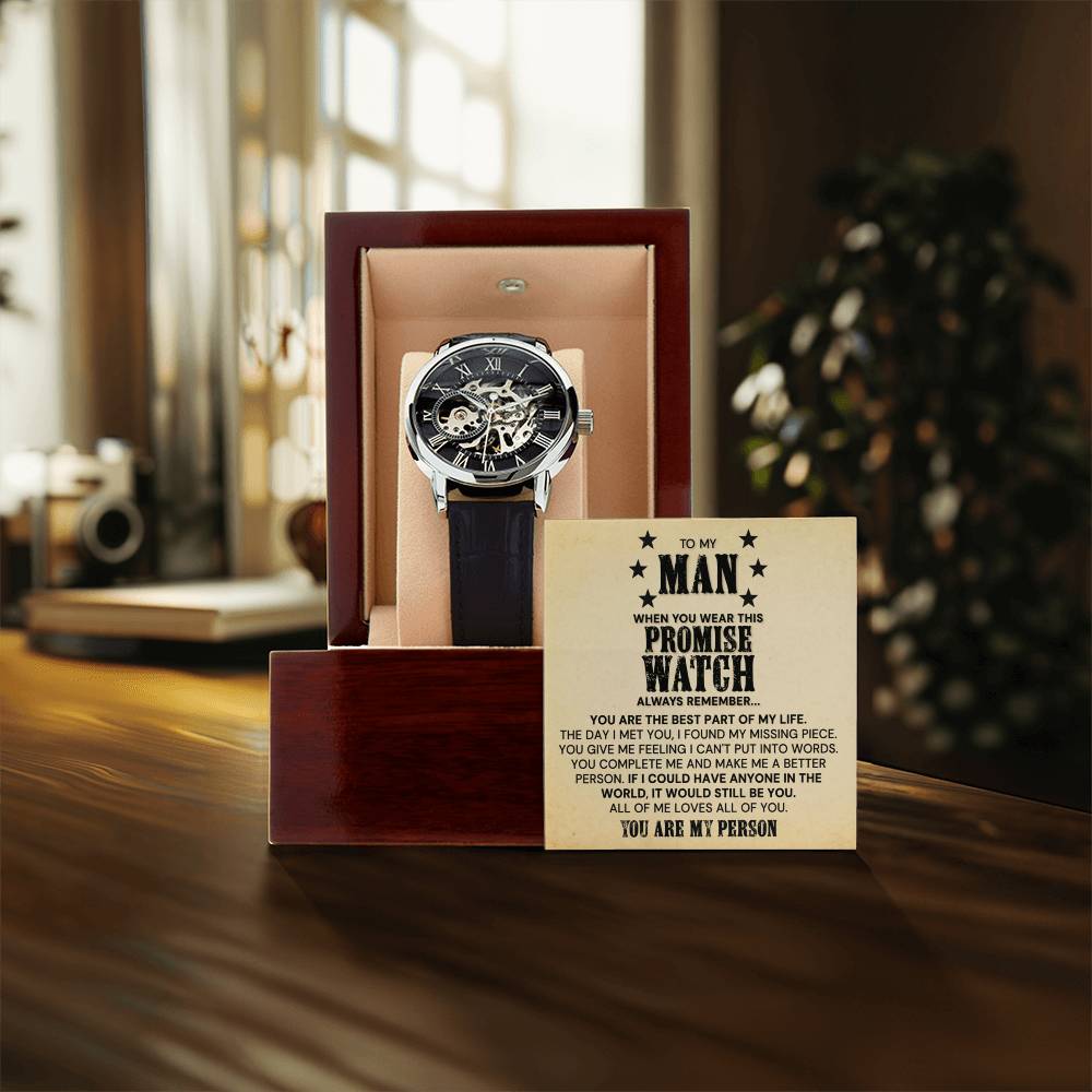 To My Man - You Are The Best Part Of My Life Openwork Watch