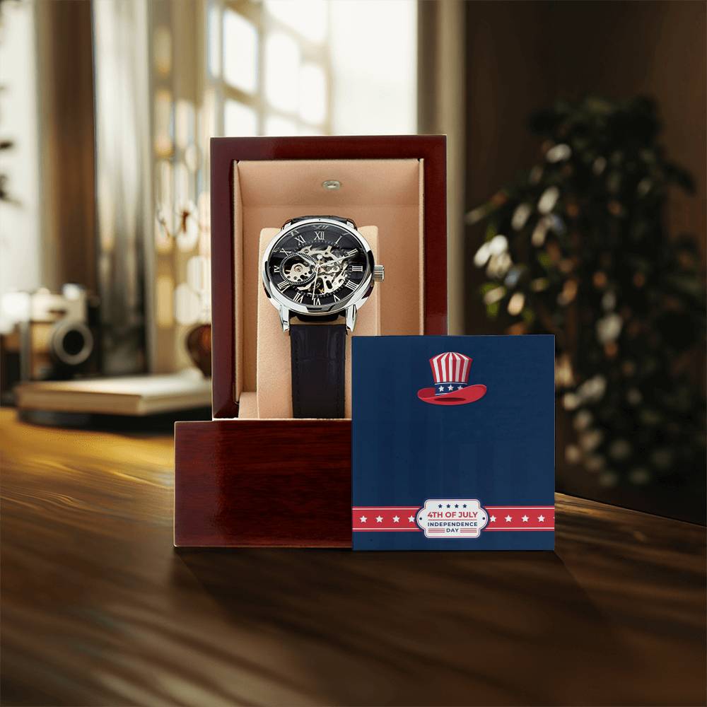 Independence Day 4Th Jully Gift For Dad 2022 Openwork Watch