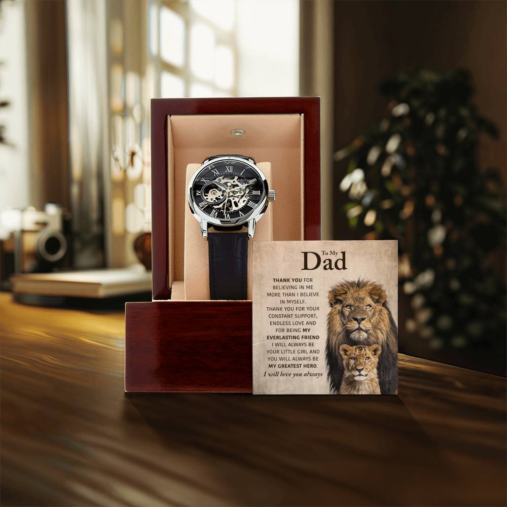 Thank You For Believe In Me - Father's Day Gift Openwork Watch