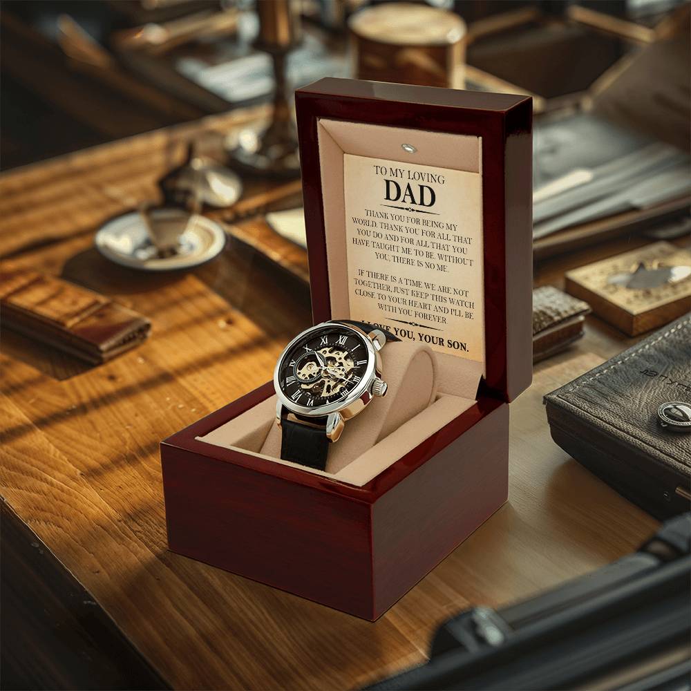 To My Loving Dad Gift Openwork Watch For Dad Dad Gift From Son Fathers Day Birthday Christmas Gift