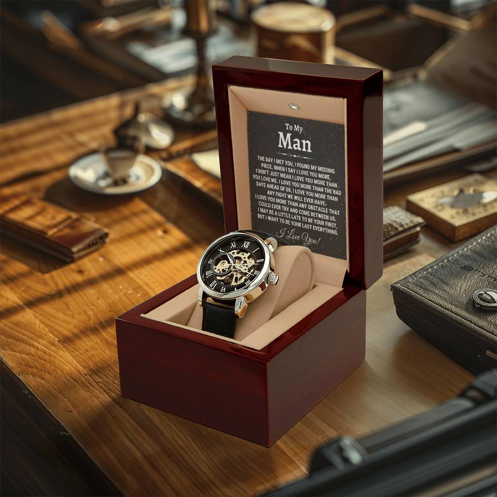Anniversary Gift For Him Gift For Him Promise Watch Gift To My Man Birthday Gift For Boyfriend Valentines Day Gift Openwork Watch