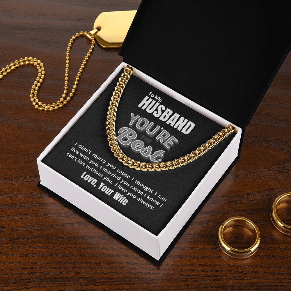 To My Husband - Domain Error Cuban Link Chain
