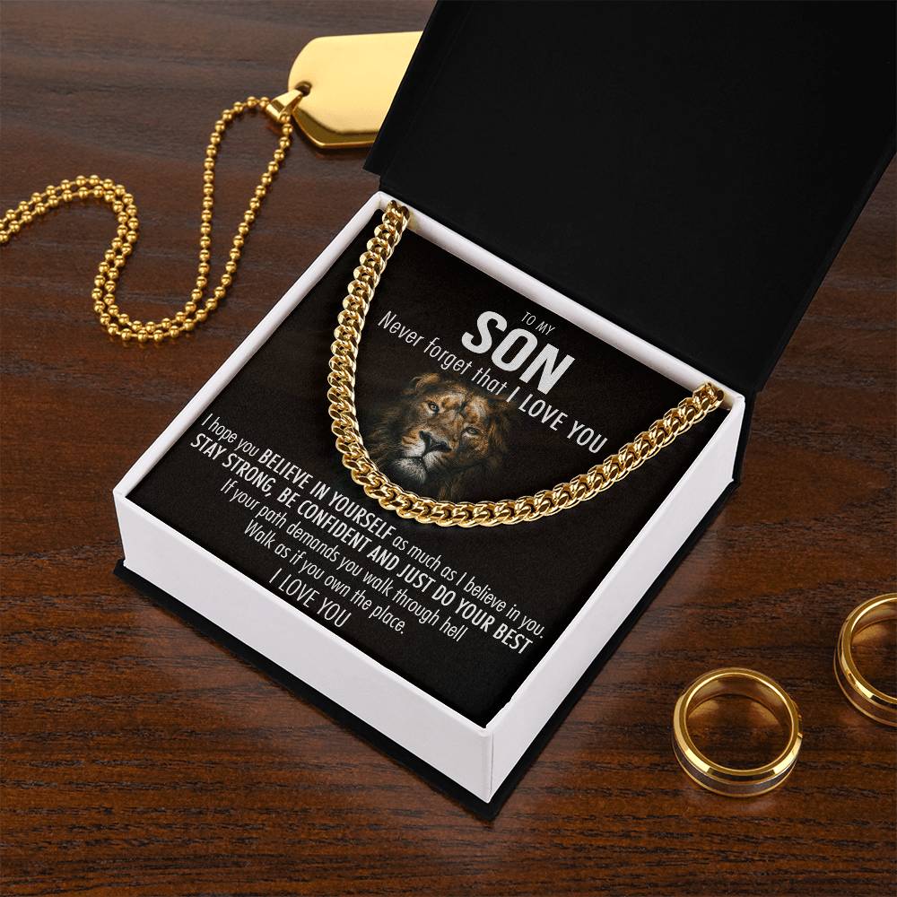 Gift For Son - Do Your Best - Cuban Cuban Link Chain