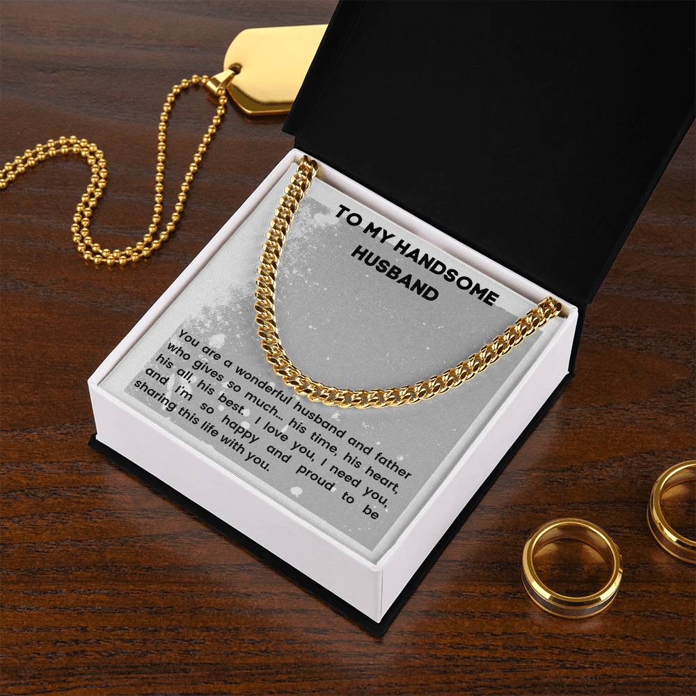 For The Best Husband Cuban Link Chain