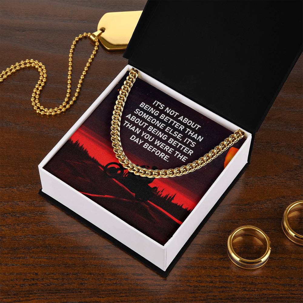 Gift For Bike - Cuban Link Chain Necklace - Trending Now