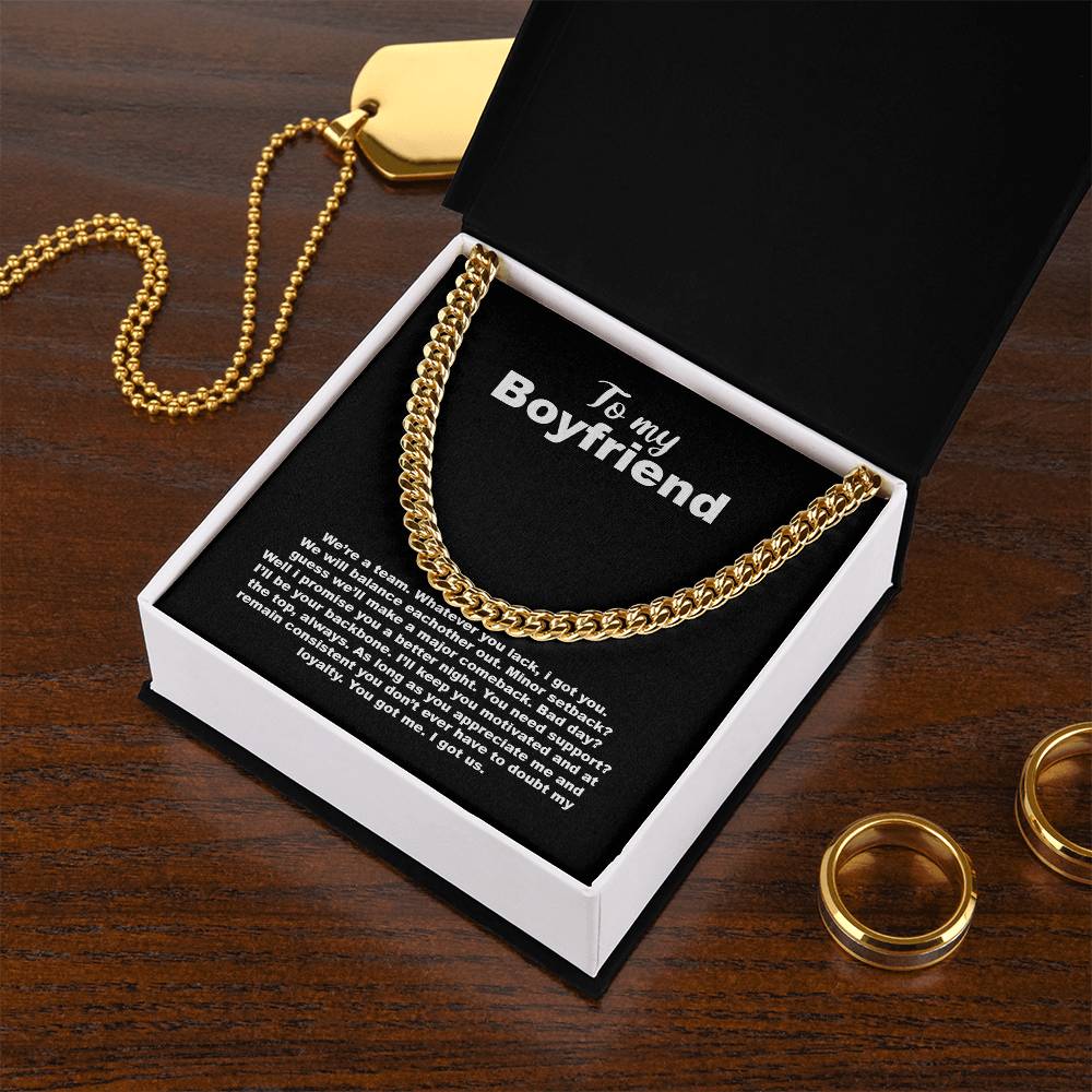 Selling Out! To My Boyfriend Cuban Link Chain