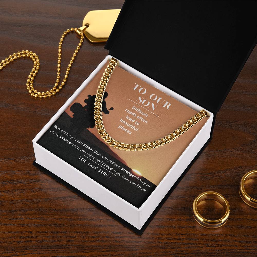 Son Gift Parents Cuban Link Chain Gift To Son Birthday Gift Father Son Gift Gift To Son From Mom Son Gift Ideas Specia