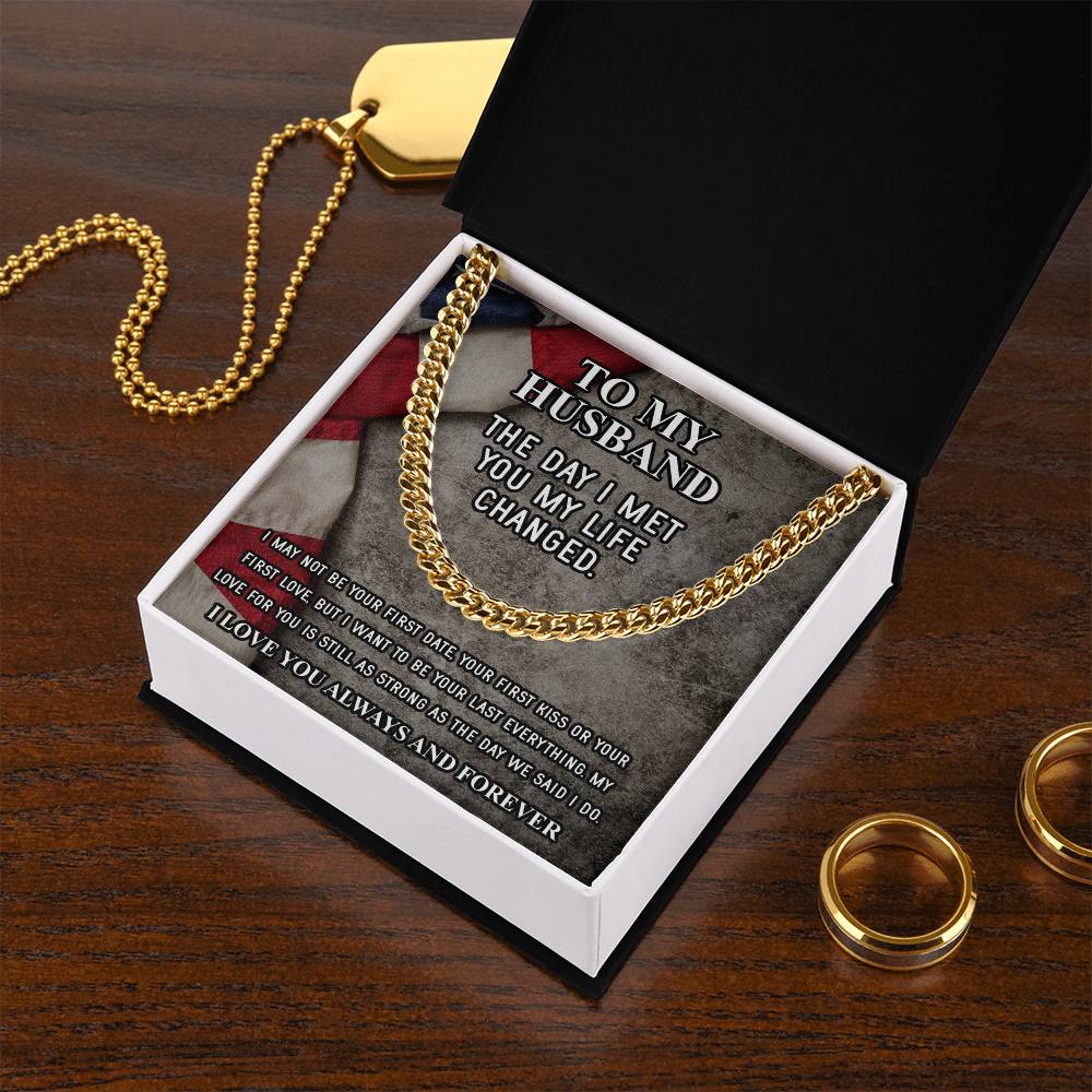 Husband Fathers Day Gift Silver Cuban Link Chain For Men Husband Birthday Gift Anniversary Gift For Husband From Wife