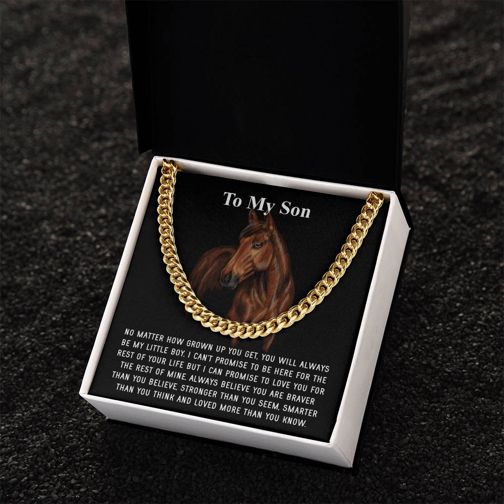 To My Son Necklace Gift For Son Son Graduation Graduate Gift Fathers Day Father Son Gift Mens Silver Cuban Link Chain