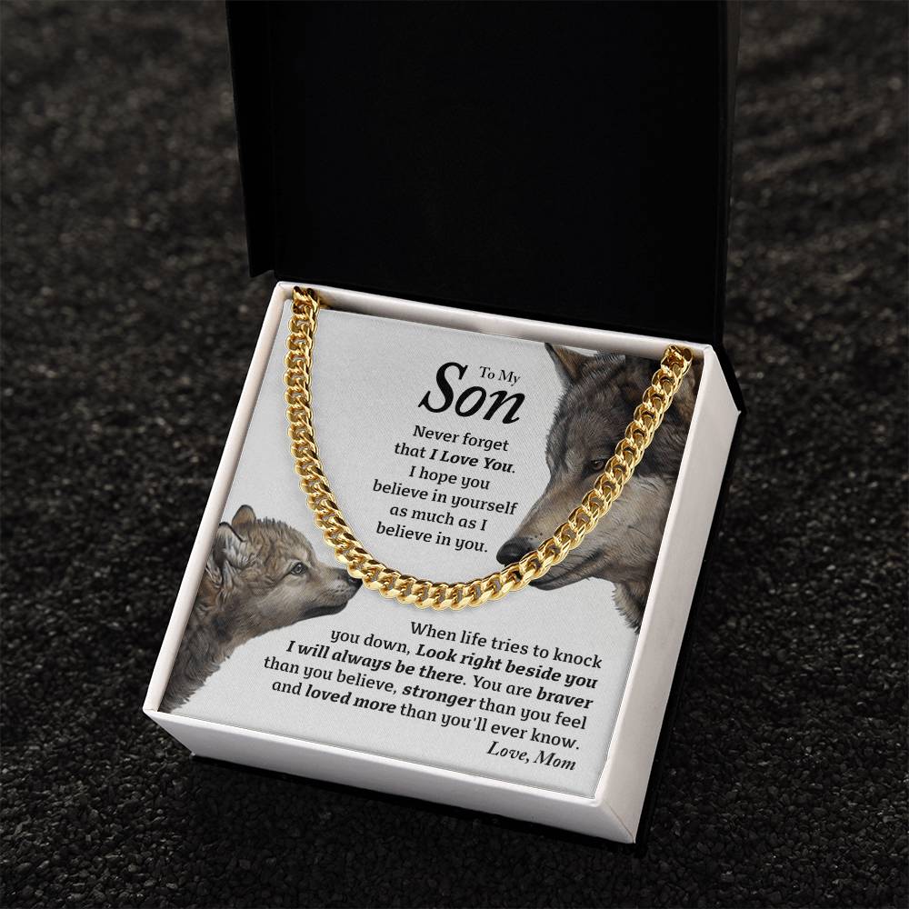 My Son - I Will Always Be There - Cuban Link Chain