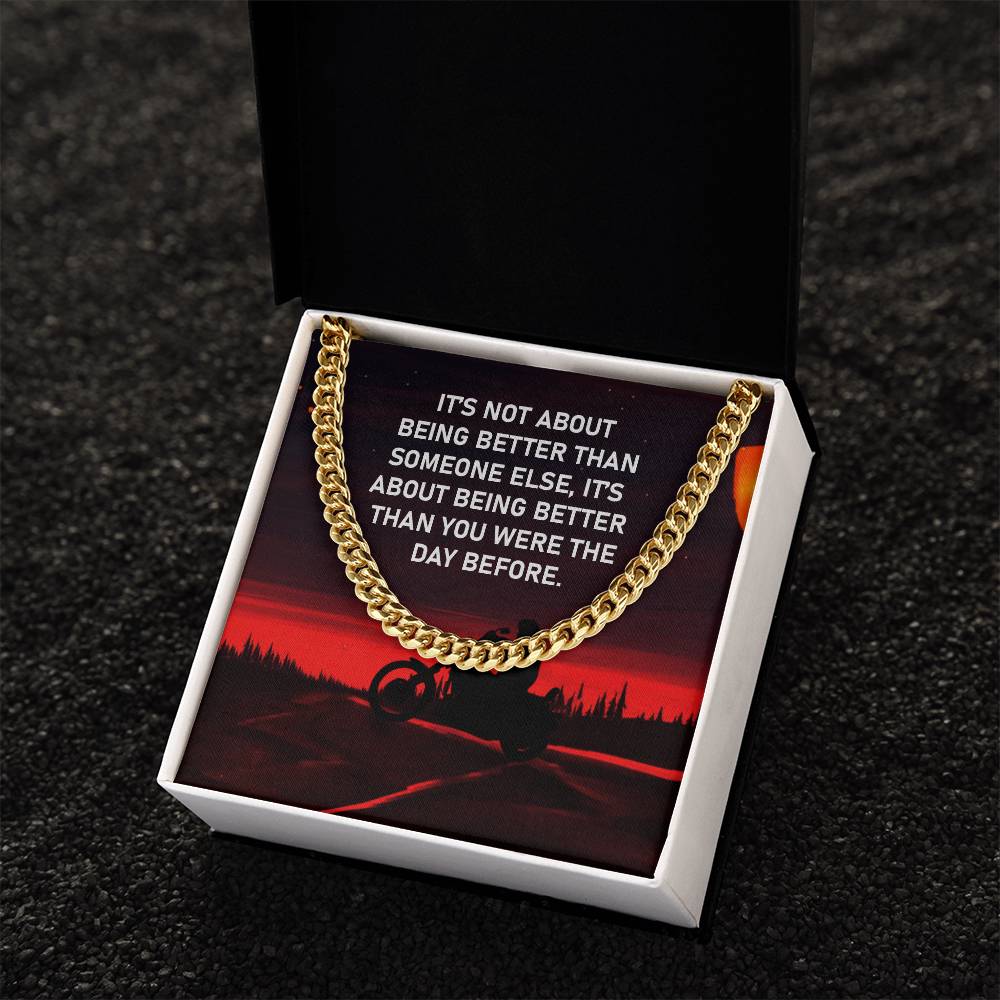 Gift For Bike - Cuban Link Chain Necklace - Trending Now
