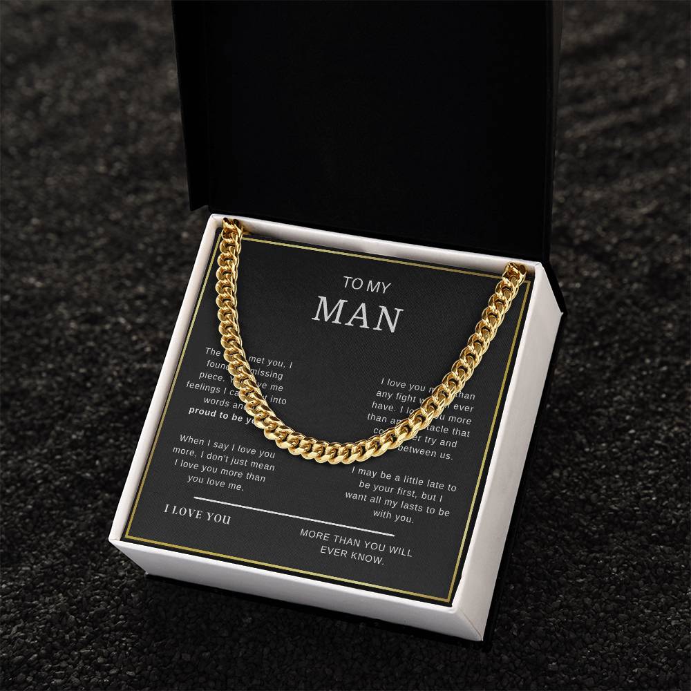 To My Man - Cuban Link Chain