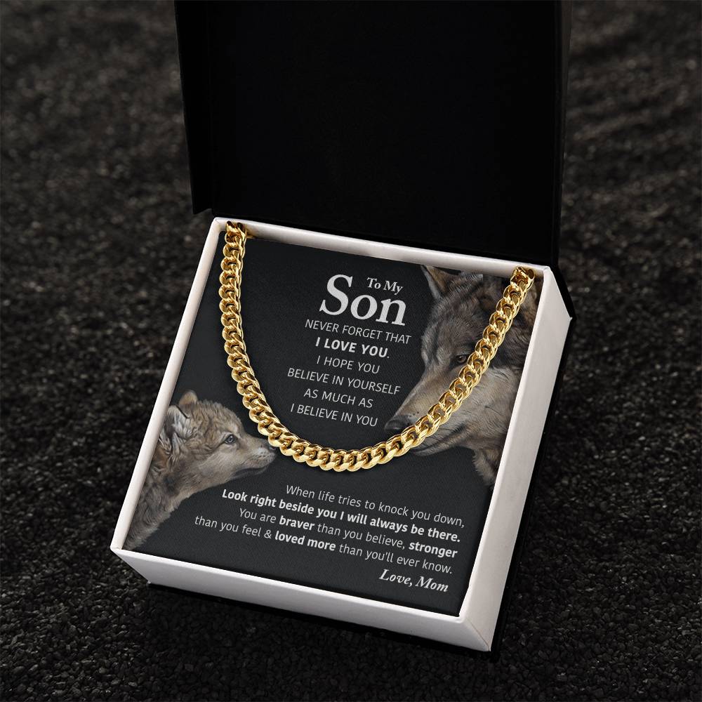 My Son - I Will Always Be There Cuban Link Chain