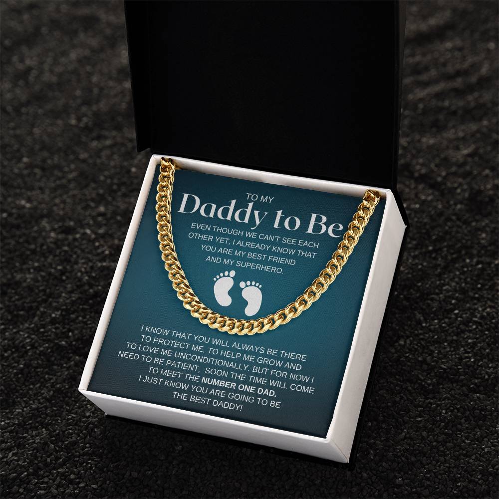 Daddy To Be Cuban Chain Necklace Daddy Necklace Fathers Day Gift Dad To Be Birthday Cuban Link Chain