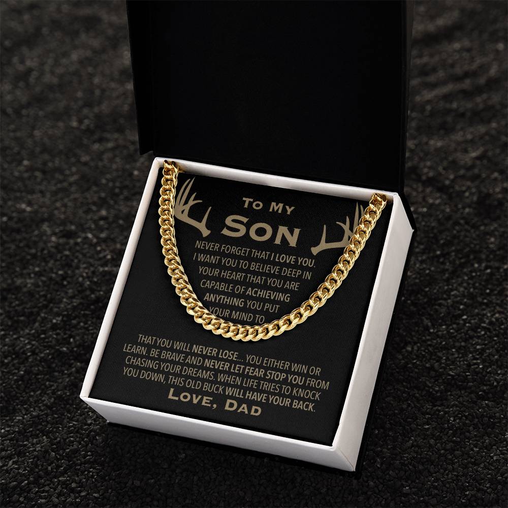Son Got Your Back Link Chain Necklace Cuban Link Chain