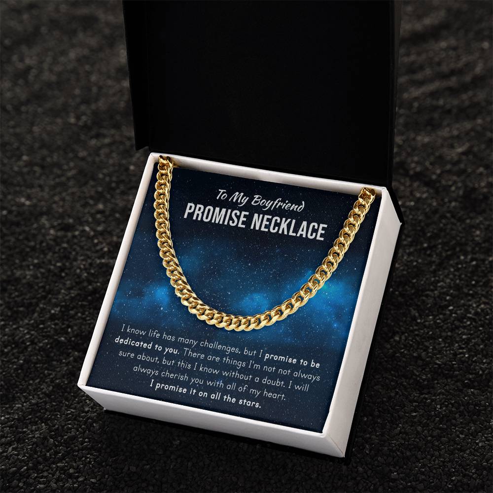 Promise Necklace For Him - Christmas Gift Cuban Link Chain