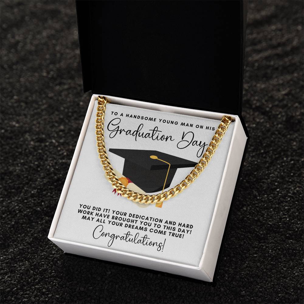 Graduation Gift Necklace Graduation Gift For Him College Graduation High School Senior Graduation Class Of 2022 Cuban Link Chain