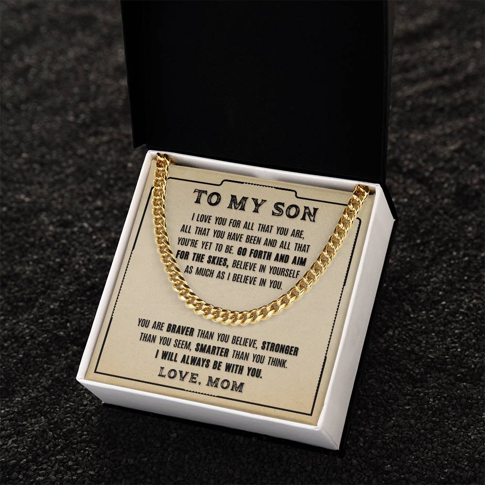 To My Son - Cuban Link Chain Necklace