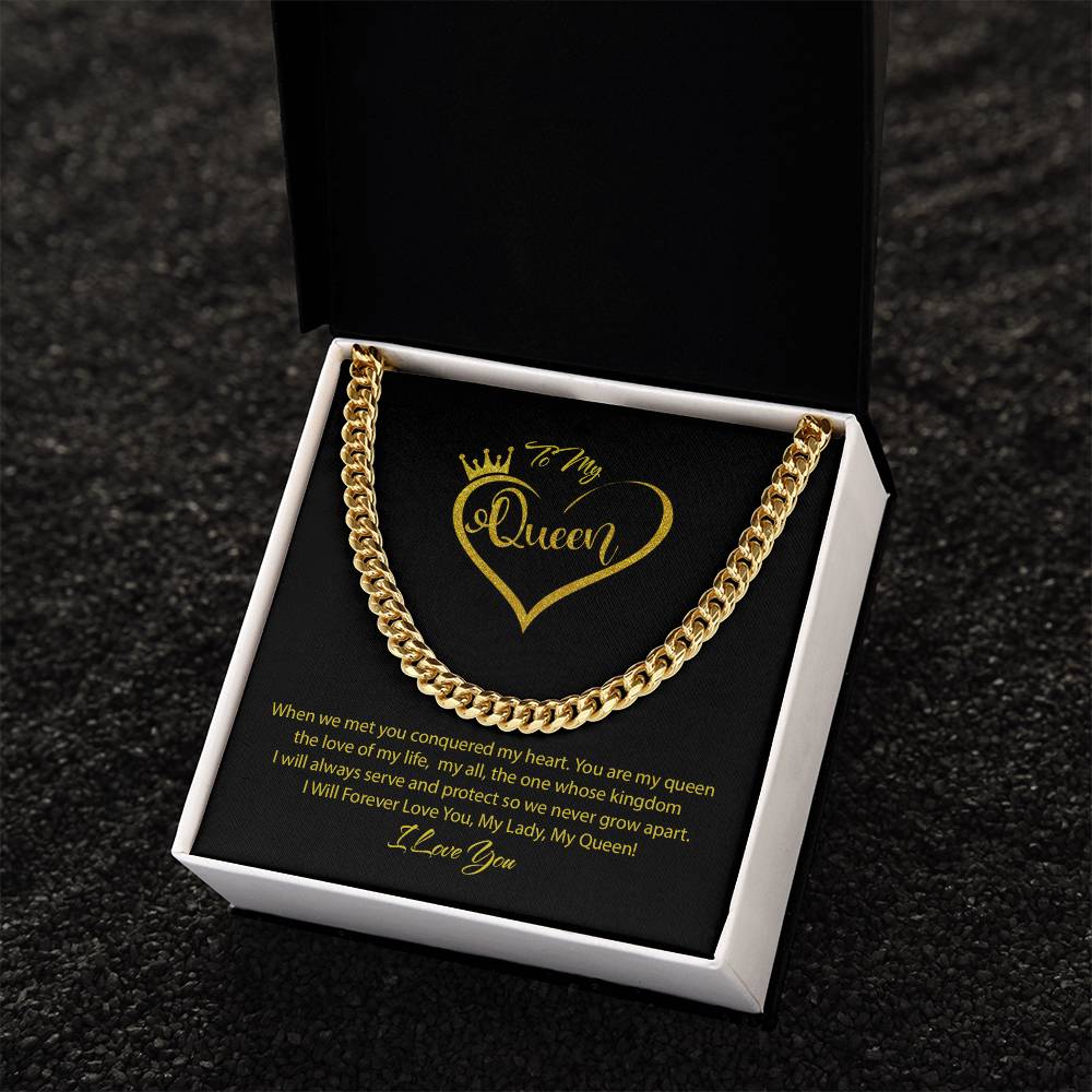 Cuban Link Chain Necklace For A Queen