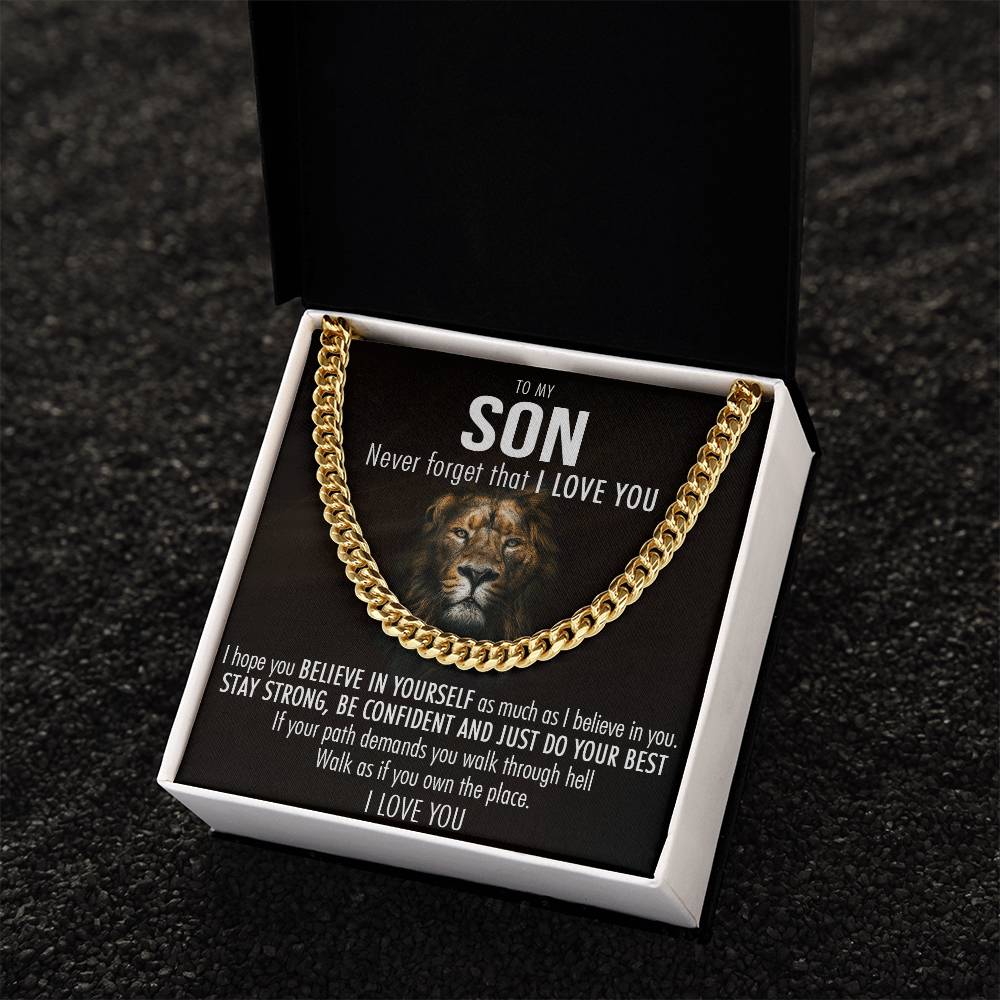 Gift For Son - Do Your Best - Cuban Cuban Link Chain