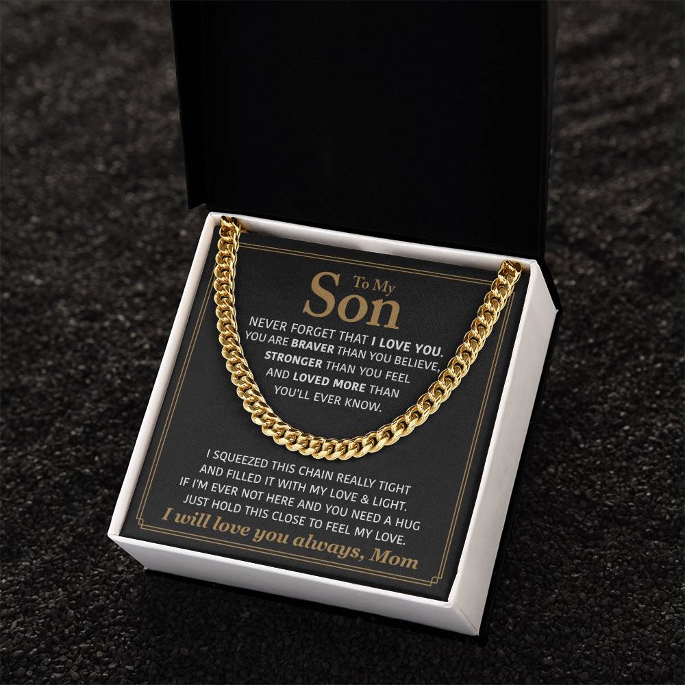 Perfect Gift For Son Cuban Link Chain