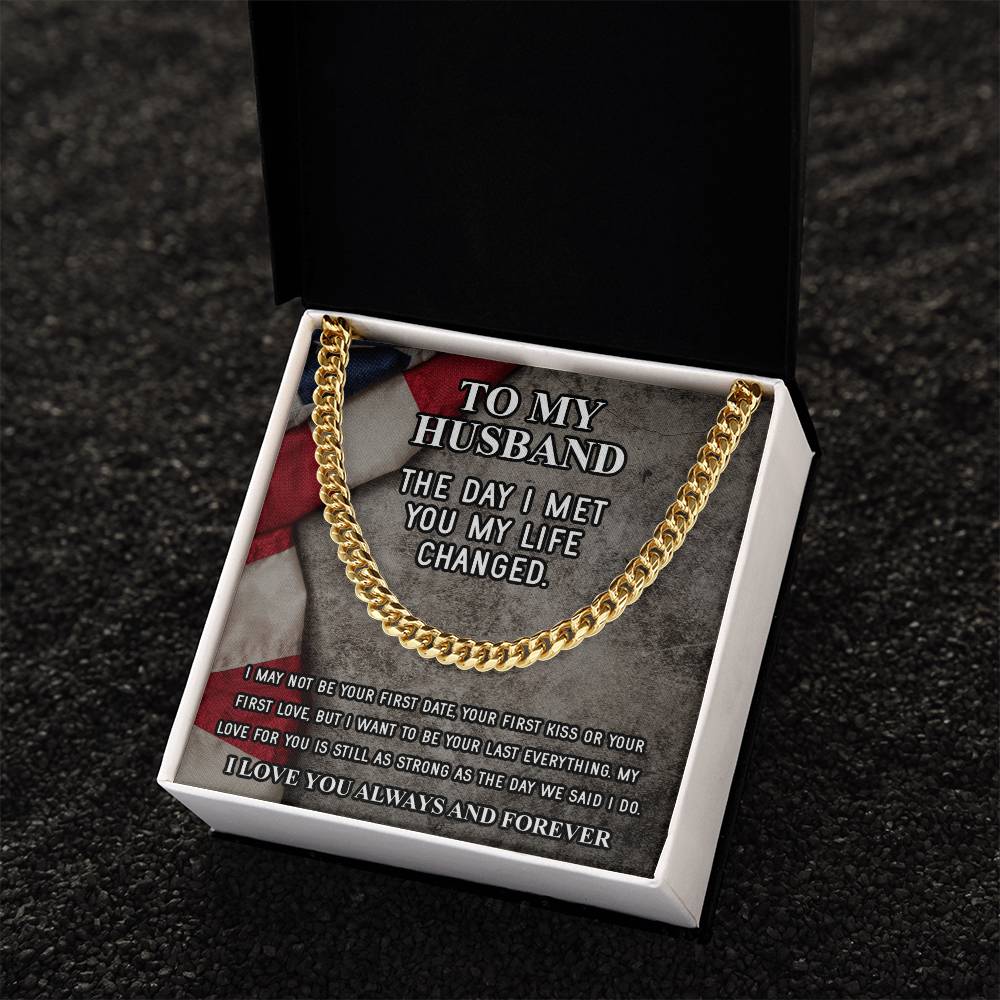 Husband Fathers Day Gift Silver Cuban Link Chain For Men Husband Birthday Gift Anniversary Gift For Husband From Wife