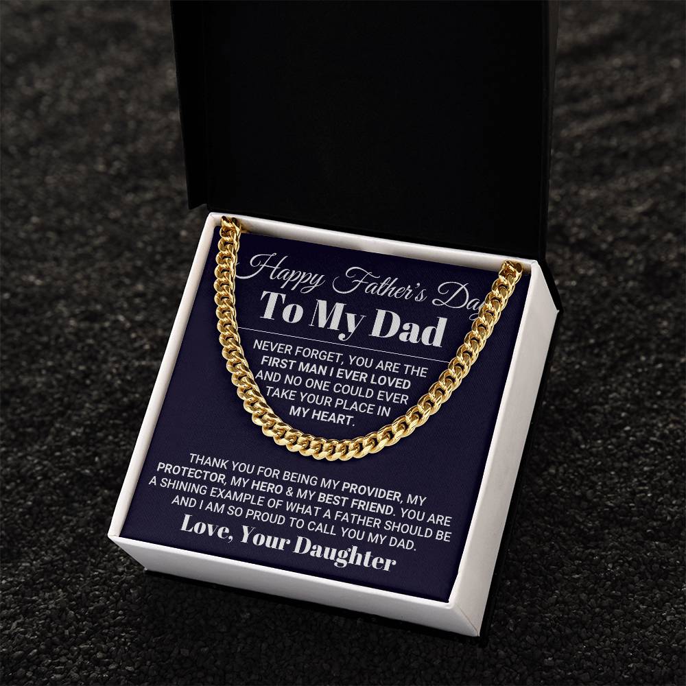 My Everything Father's Day Necklace Cuban Link Chain