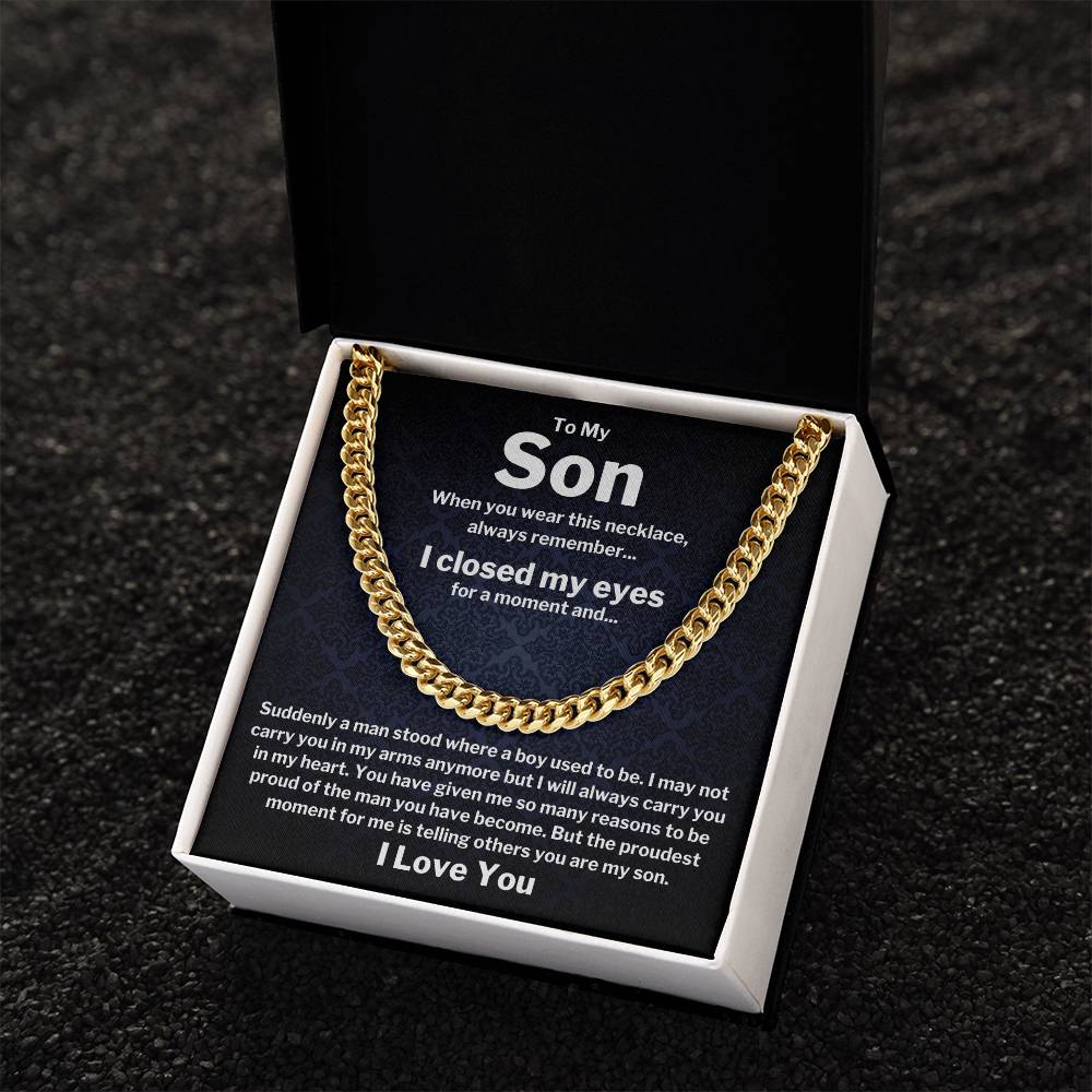 To My Son - Cuban Link Chain