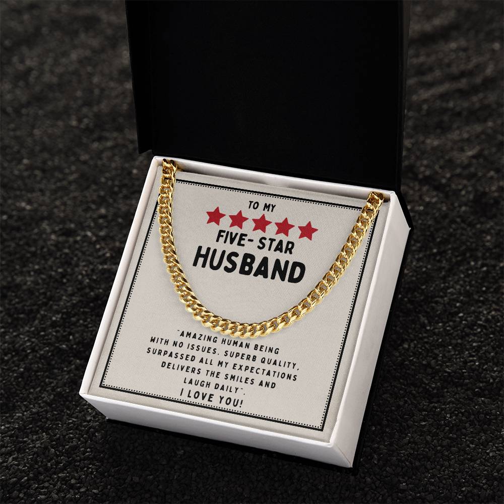 To My Five-Star Husband - Cuban Chain Necklace Cuban Link Chain