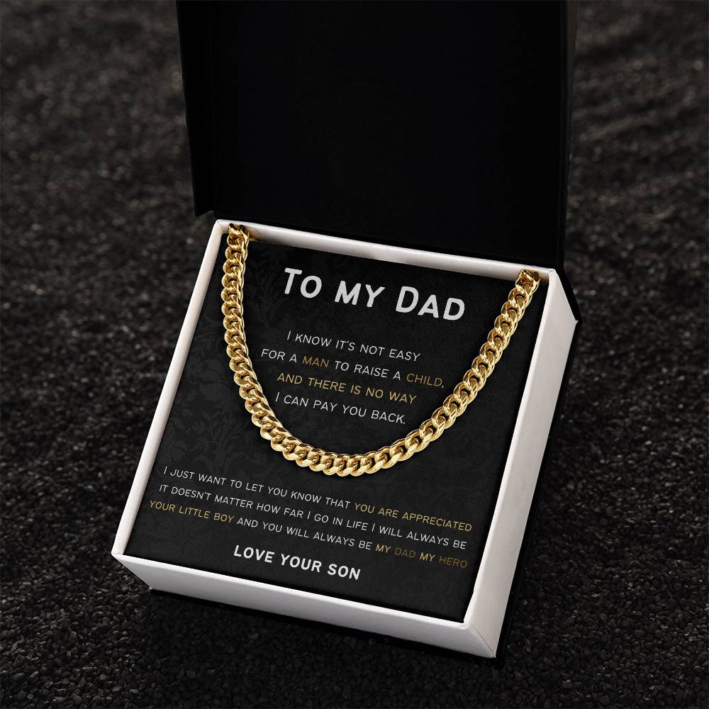 Cuban Link Chain Gift For Dad.